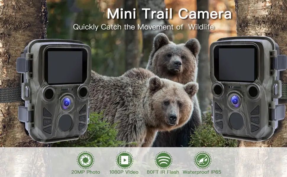 Мініатюрна фотопастка мисливська камера Suntekcam MINI301 24Мп + SD32