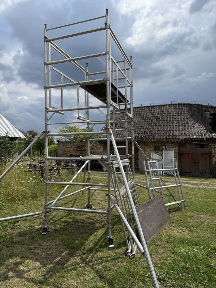 Rusztowanie jezdne, aluminiowe, 1.35m x 2m; 6m wysokosc robocza