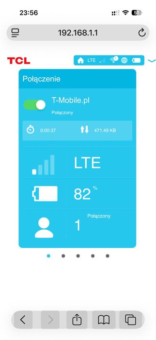Router mobilny 4G LTE TCL  MW42V