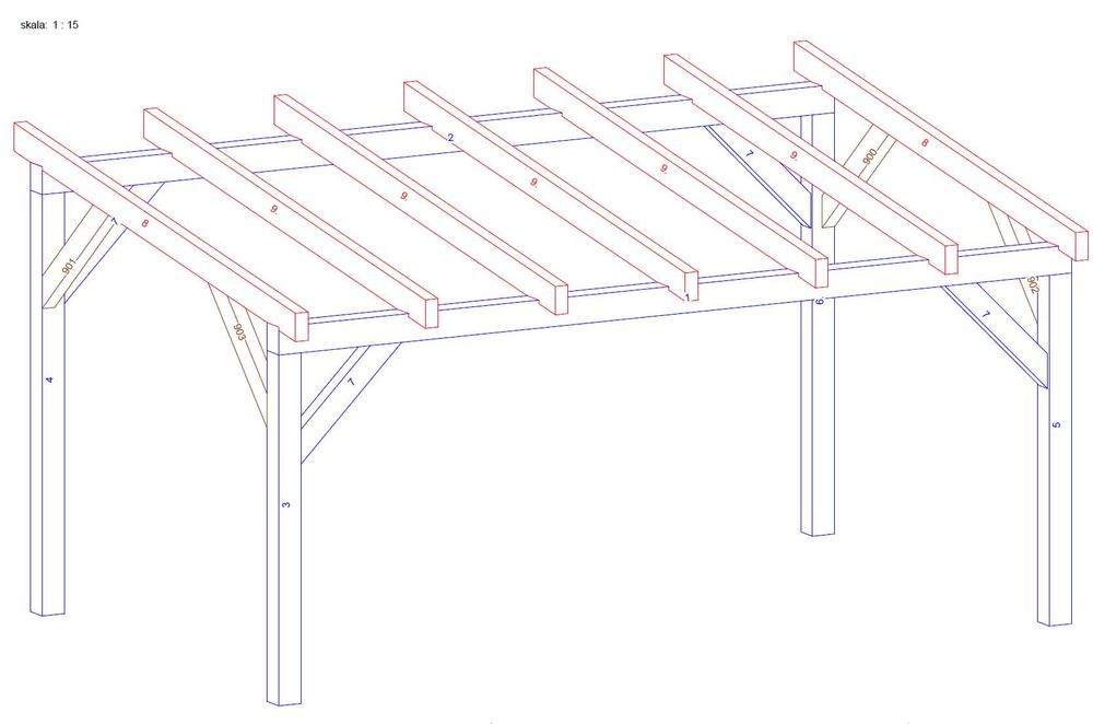 ALTANA ZADASZENIE prefabrykowana CNC samodzielny montaż
3x5m