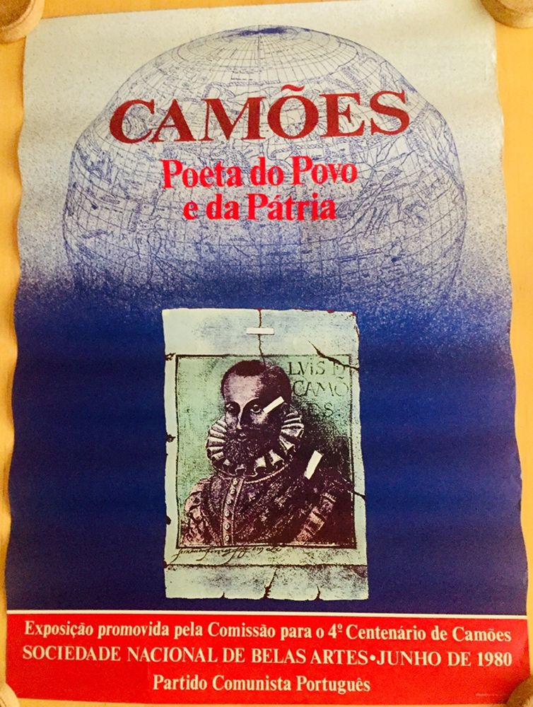 Cartaz Iniciativa Politica PCP I 1980 I Camões Poeta do Povo e Pátria