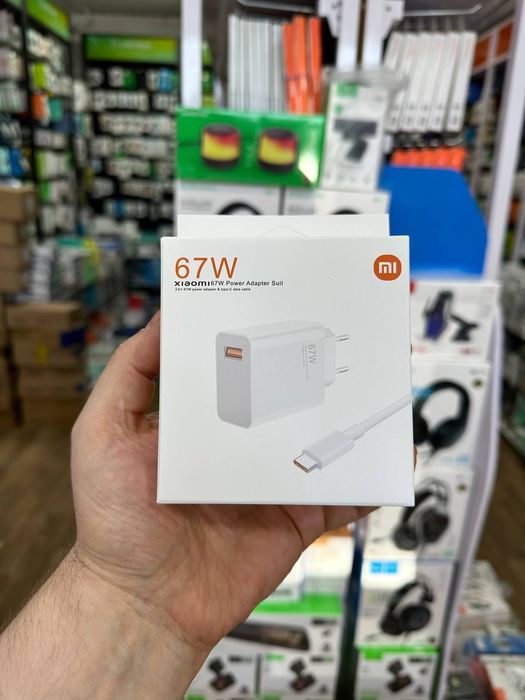 Мережевий зарядний пристрій для Xiaomi Mi 67W 2in1 USB з кабелем Type-