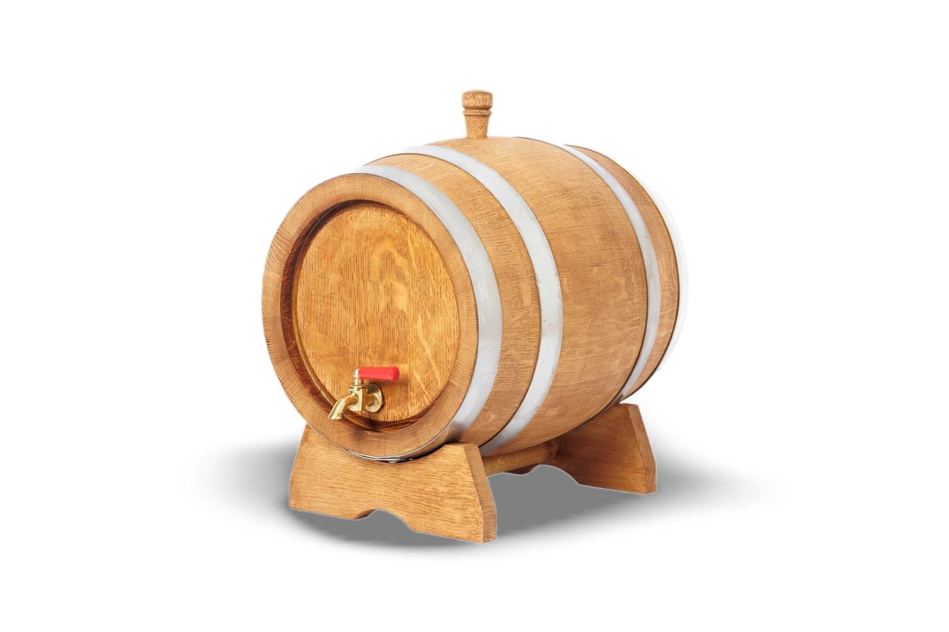 Dębowa beczka 10L na whisky bimber wino nalewki (kolor jasnobrązowy)
