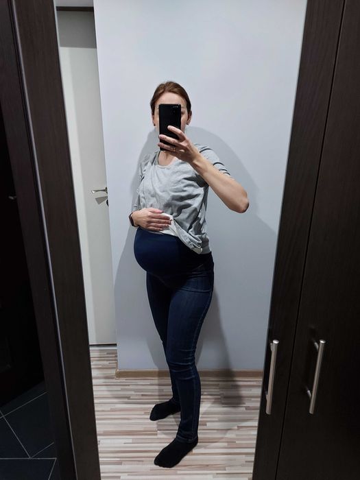 Spodnie ciążowe, jeansy ciążowe 38
