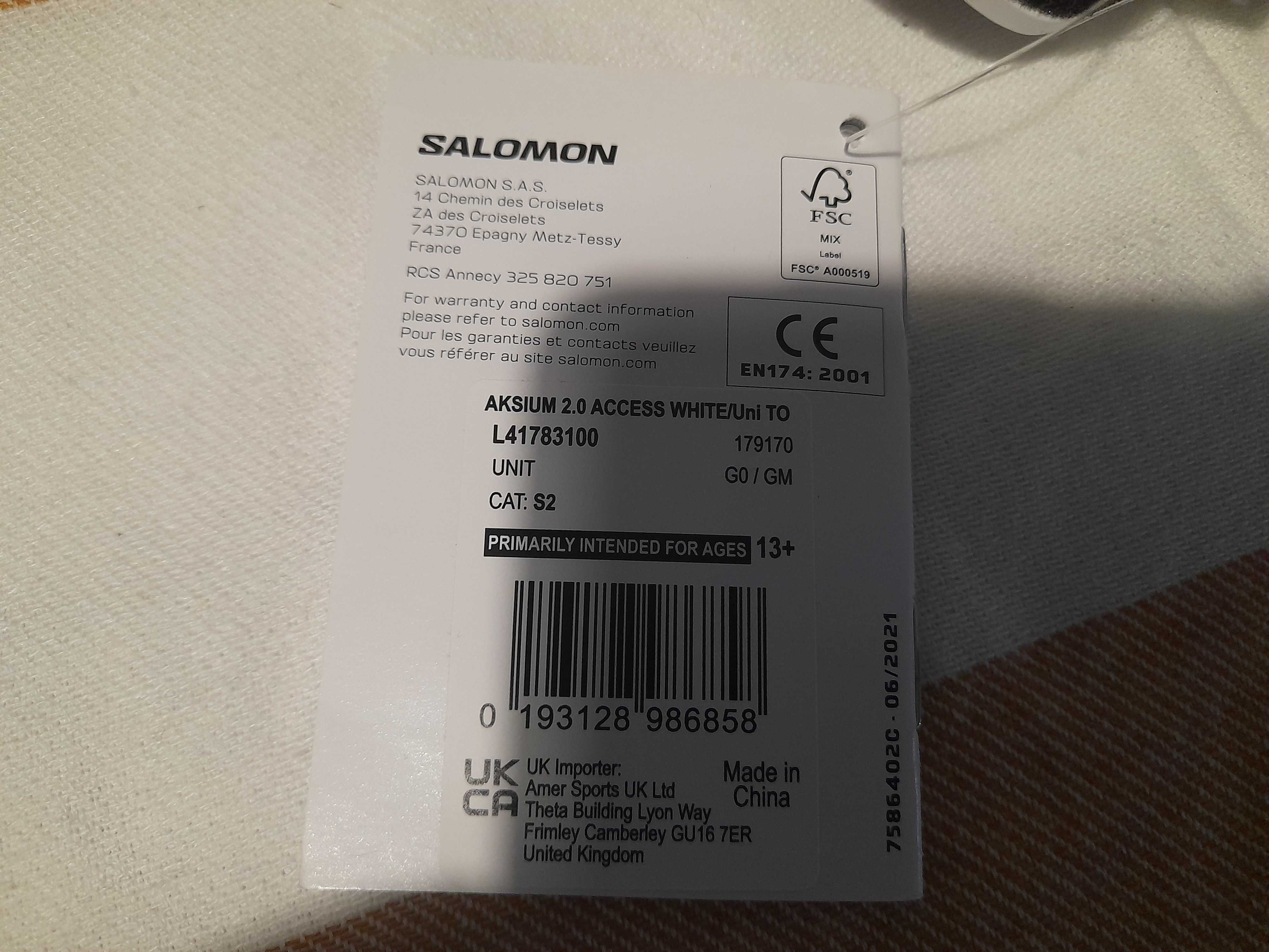 Gogle narciarskie Damskie SALOMON AKSIUM 2.0 WHITE Tonic Orange