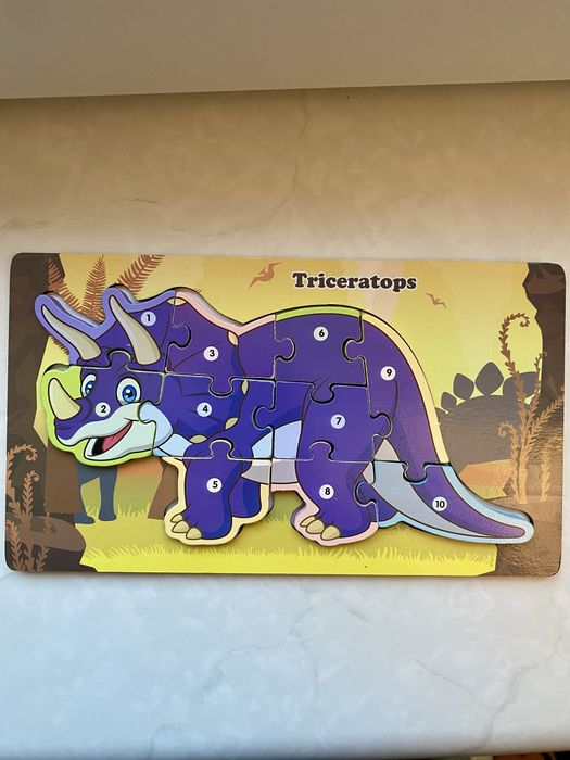 Пазли деревяні Triceratops