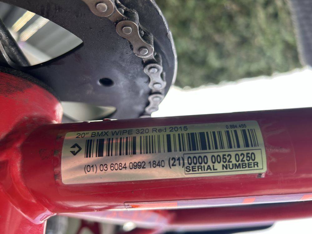 BMX WIPE 320 RED 20”