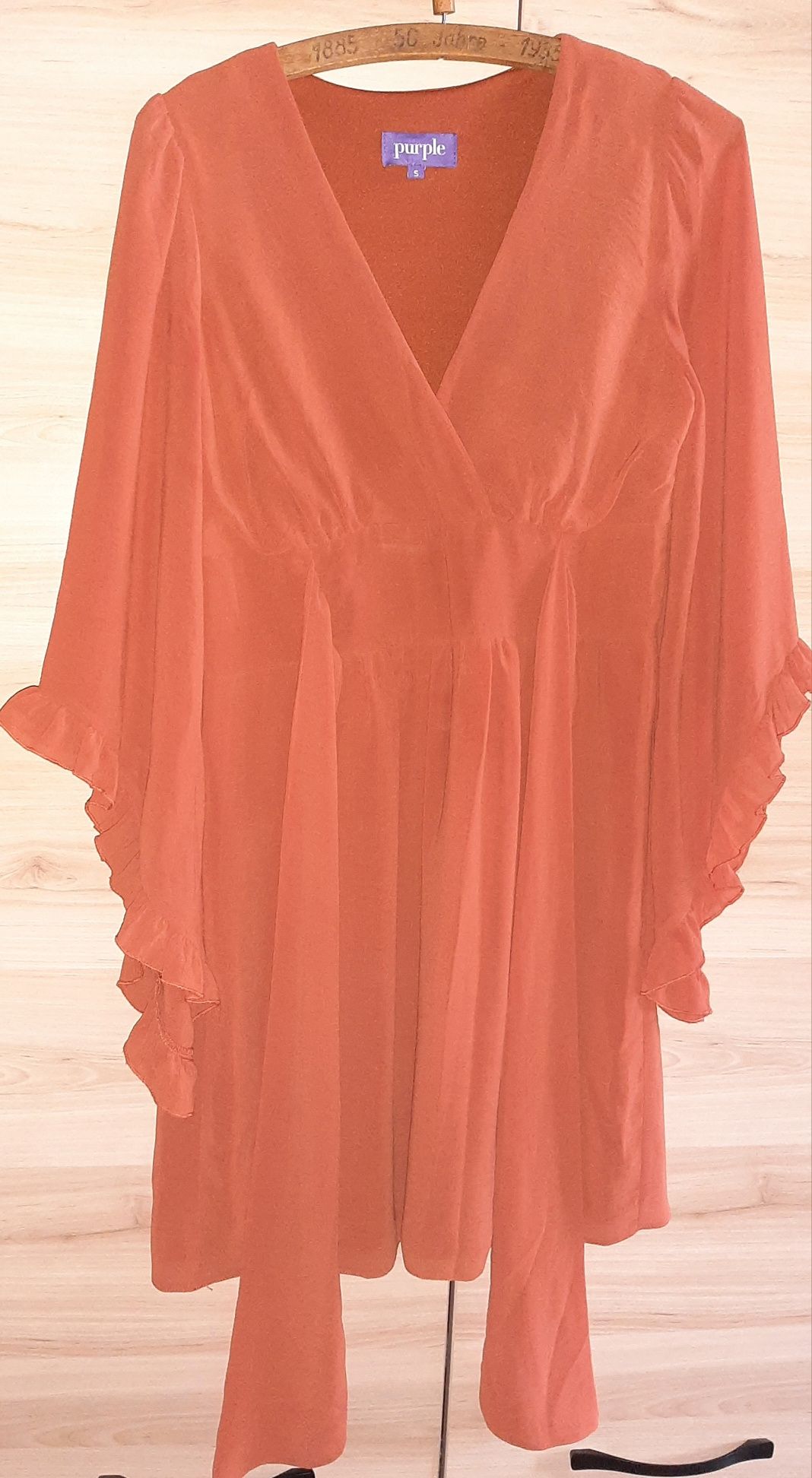 r. S  PURPLE  Brązowa piekna sukienka mini