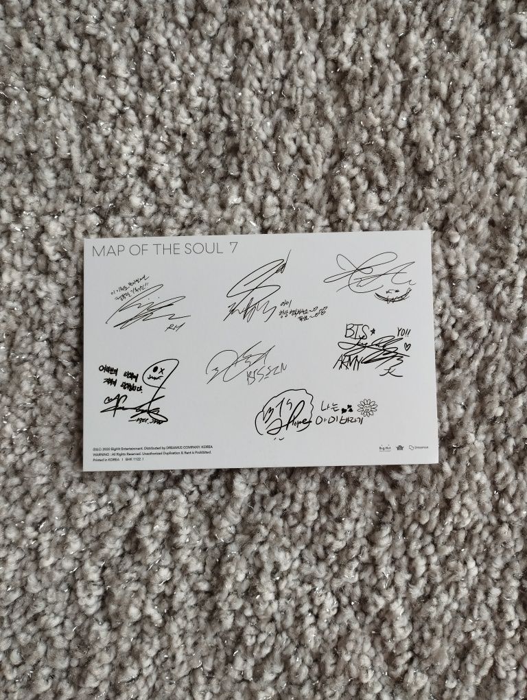 BTS album Map of the Soul 7 pocztówka grupowa