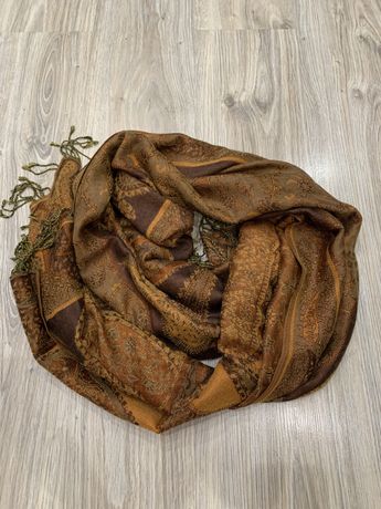 Палантин накидка платок шарф тёплый в составе пашмина и шёлк