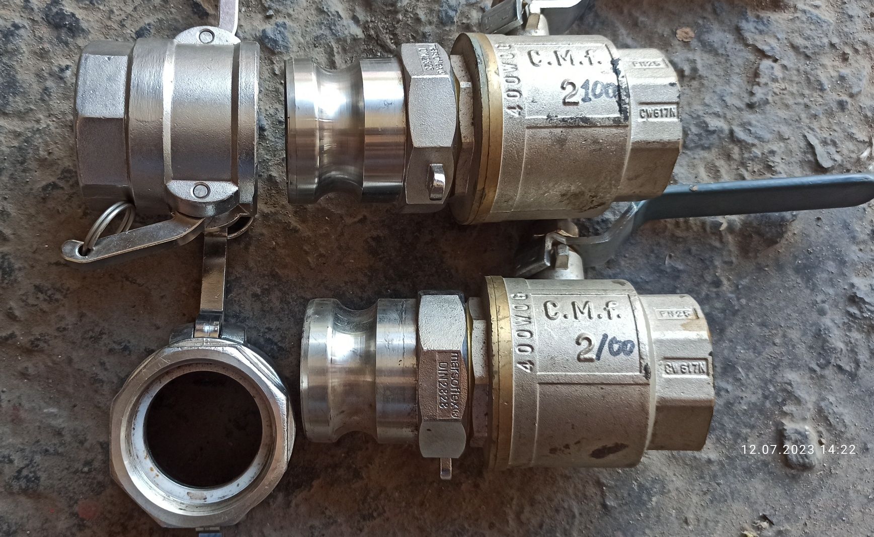 Газовый клапан к двухконтурному котлу, краны 2" с быстросьемниками