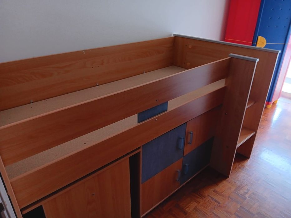 Pack Beliche c secretaria e armarios + estante + armario