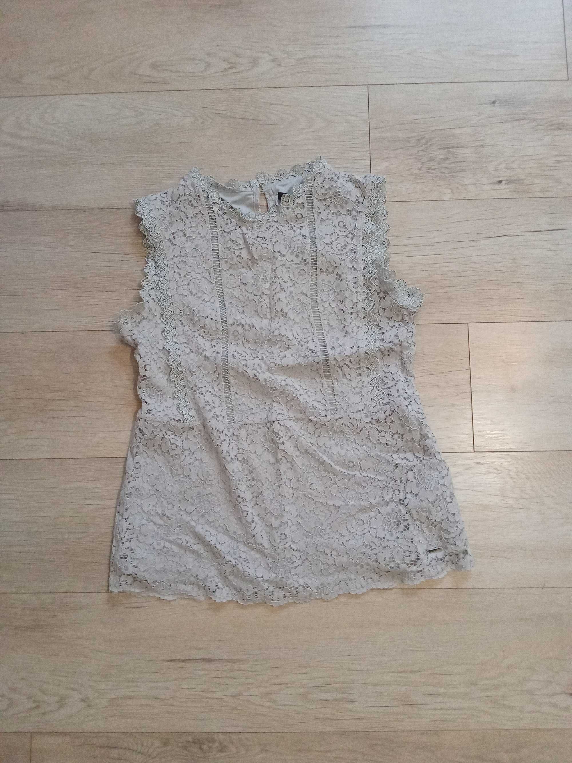 Elegancka bluzka damska koronkowa, rozm. 42