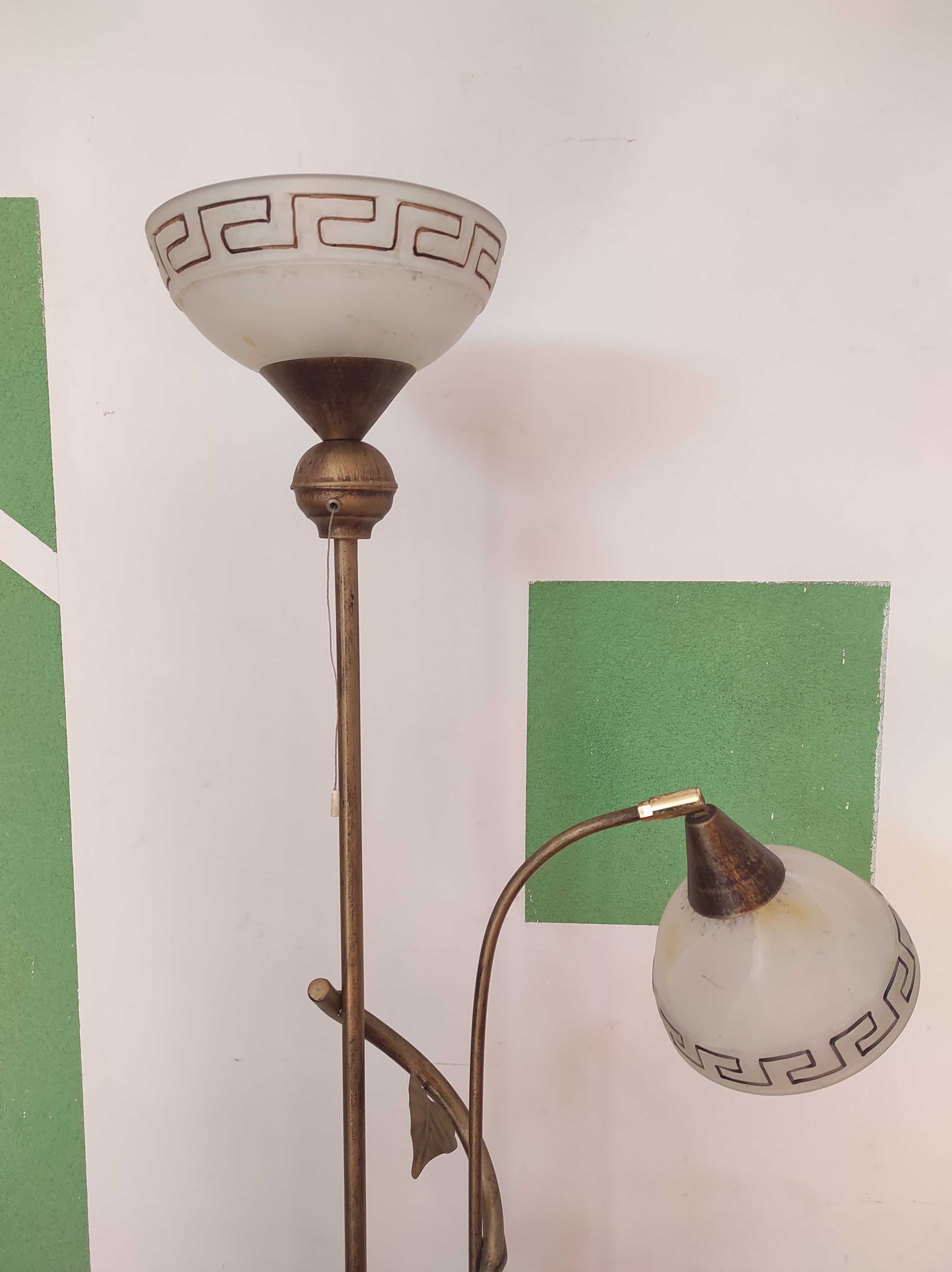 Lampa stojąca salonowa, podłogowa 182 cm. Bluszcz metaloplastyka