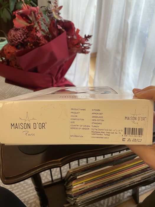 Фартук, прихватка, рукавиця кухонні червоні 100