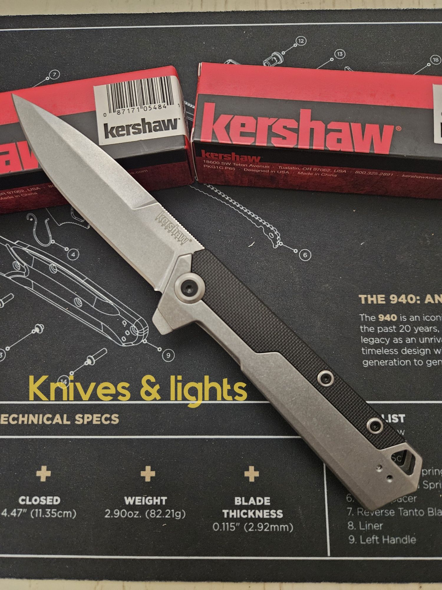 Kershaw Oblivion 3860, EDC ніж