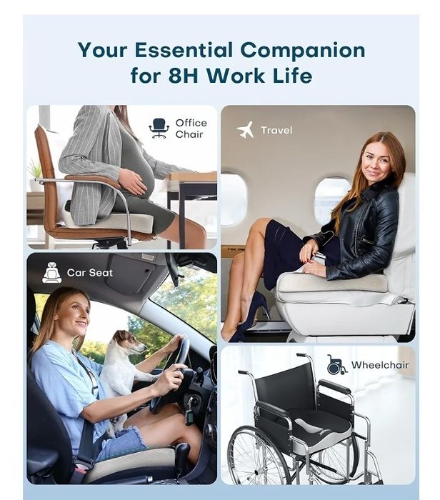 Poduszka siedziska Feagar, poduszki na krzesła z pianki memory na doln