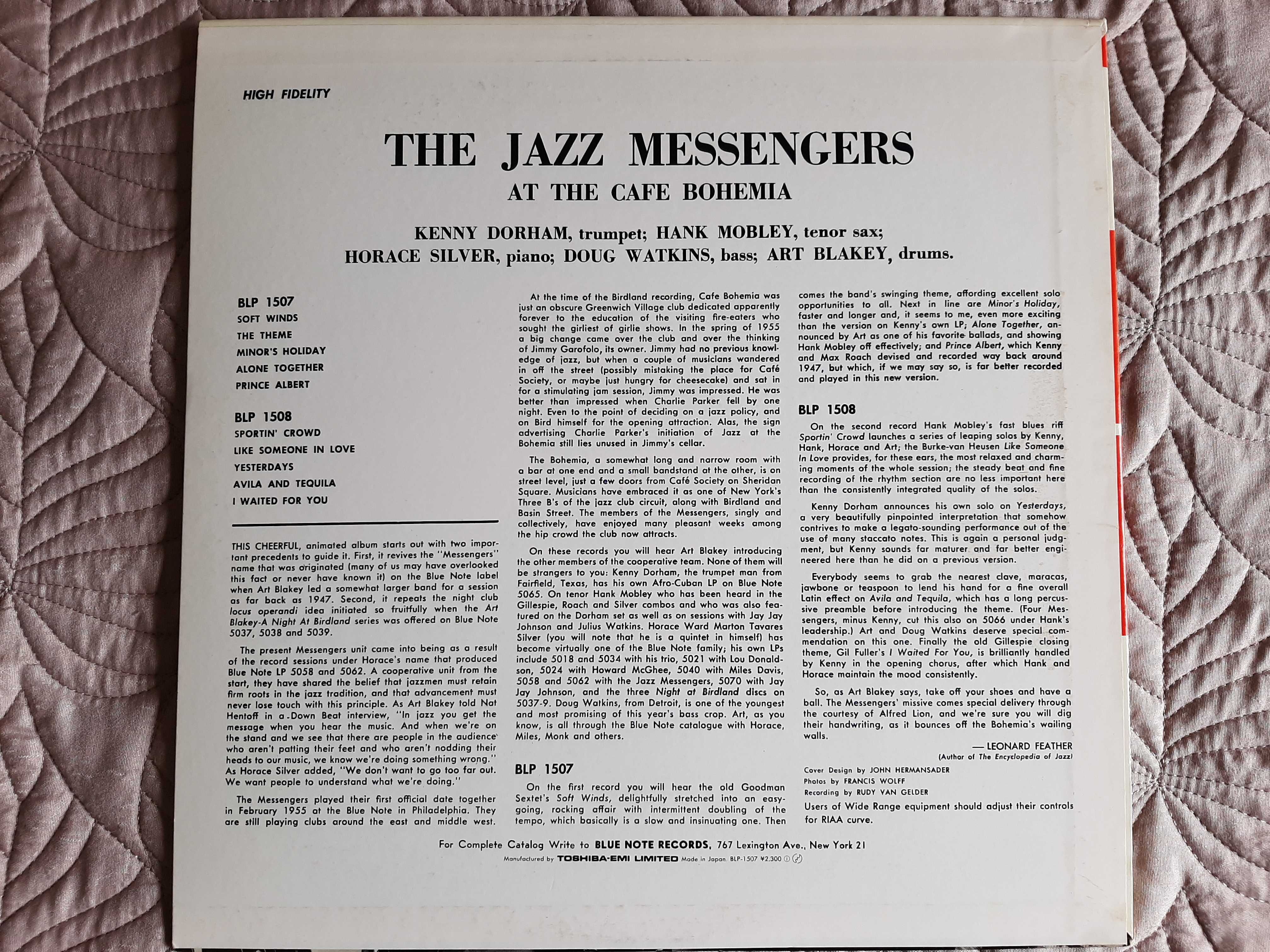 The Jazz Messengers - At the Cafe Bohemia - Japão - Blue Note-Vinil LP