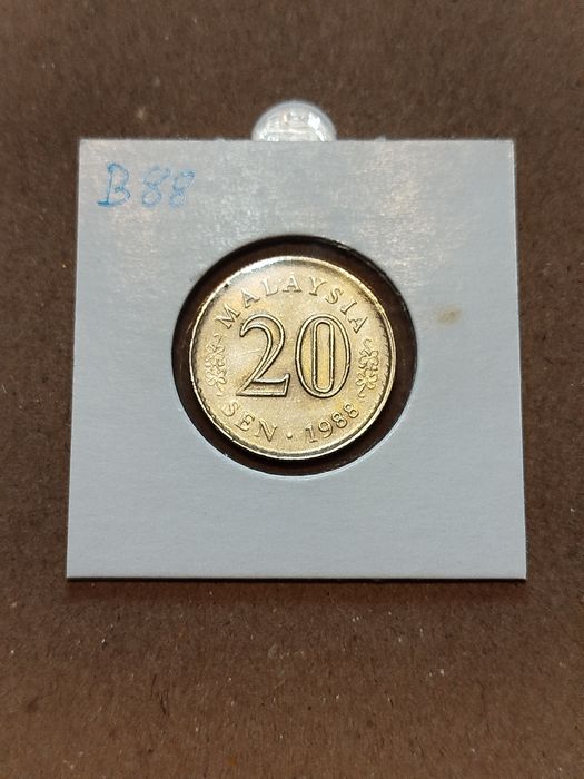 Moneta Malezja 20 sen 1988