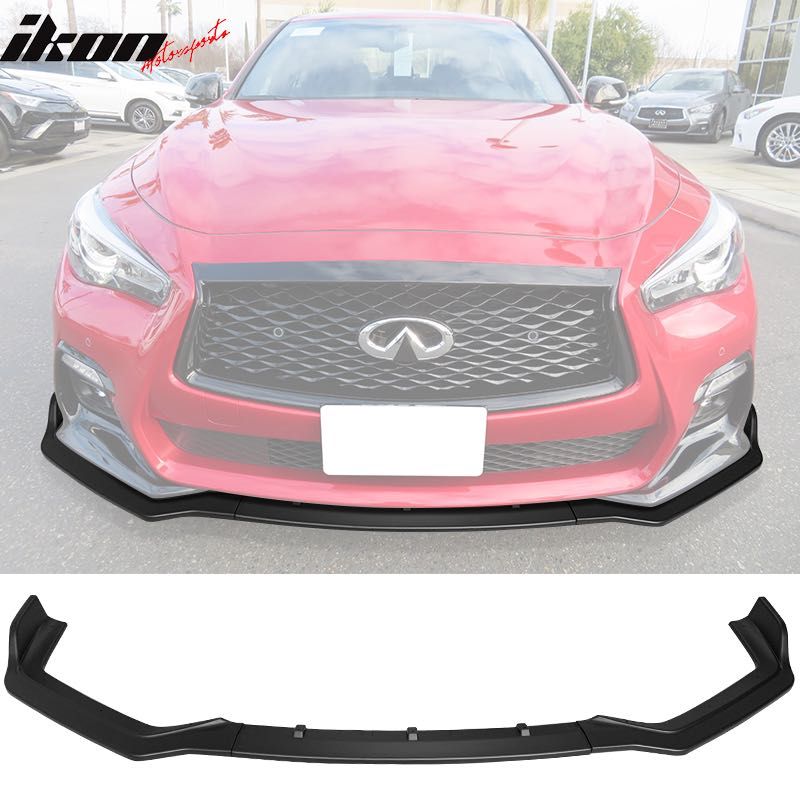 Губа на передний бампер Infiniti Q50 сплитер накладка на бампер обвес