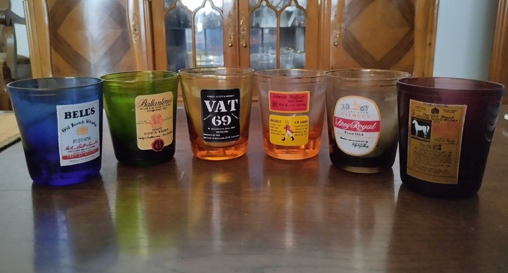 6 copos whisky vintage