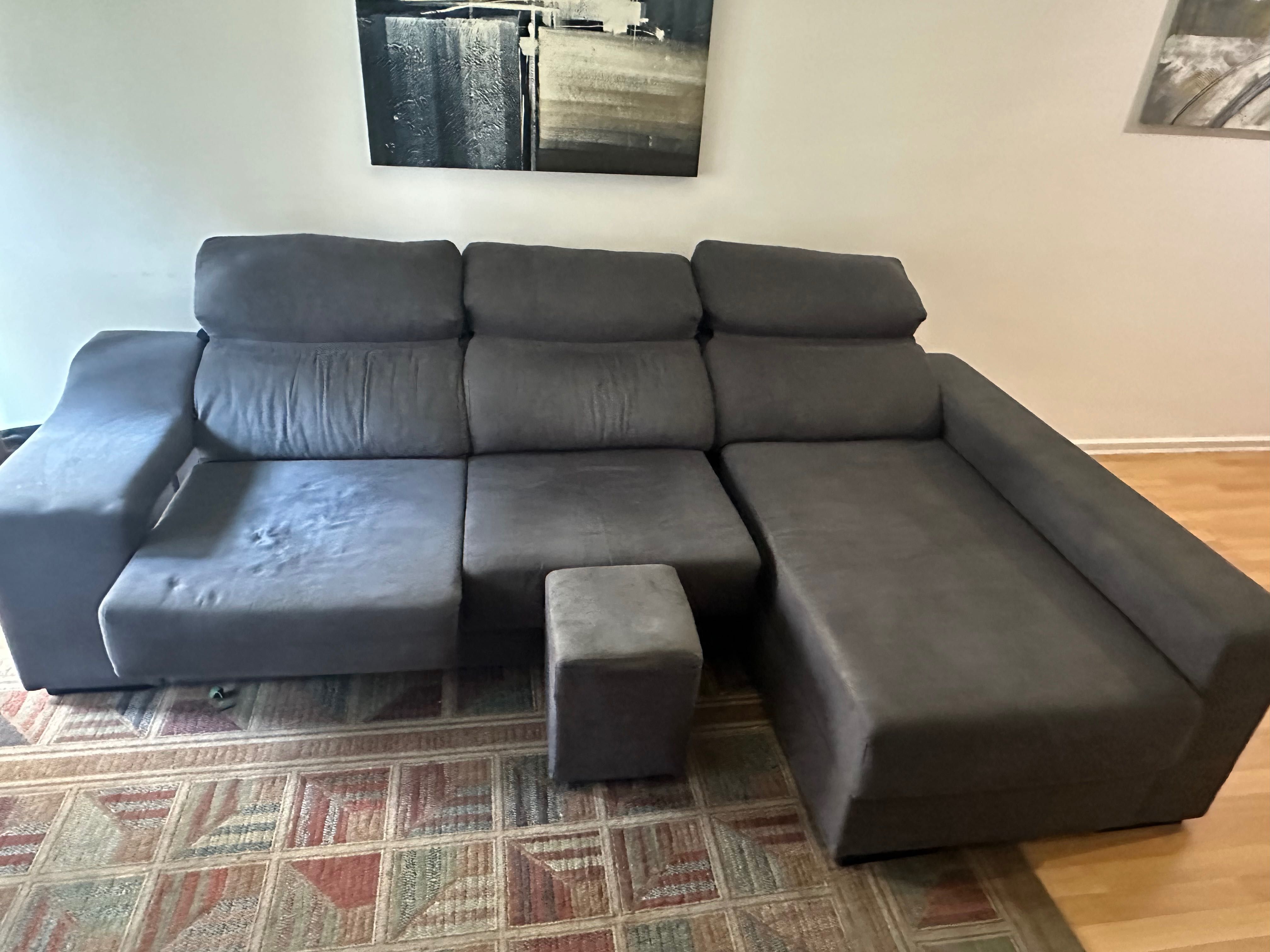 Vendo Sofá 4 lugares chaise long Canforama
