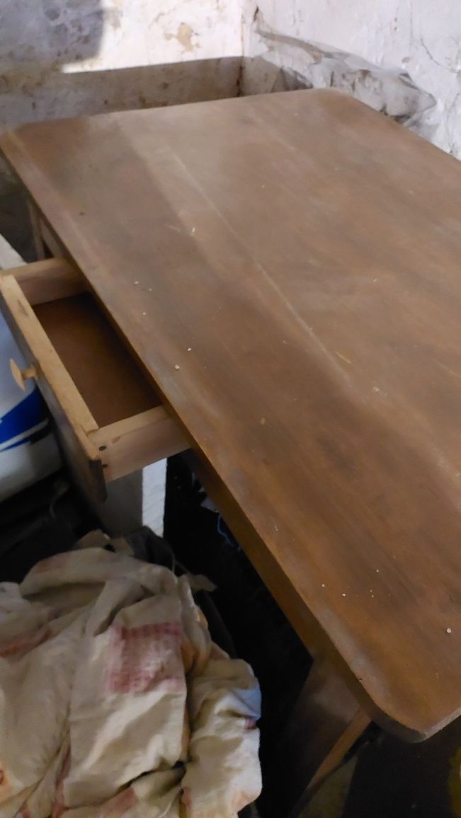 Stary drewniany stół PRL