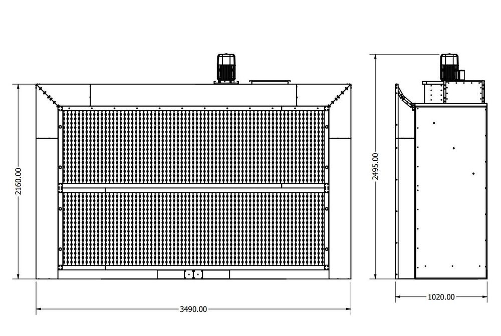 Ściana lakiernicza ścianka wyciągowa 3X2m 2,2kw SIEMENS producent