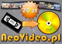 Przegrywanie VHS na DVD, pendrive Dąbrowa Górnicza - 20 zł za kasetę