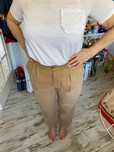 MNG mango spodnie chinos baggy wysoki stan kamel camel karmel