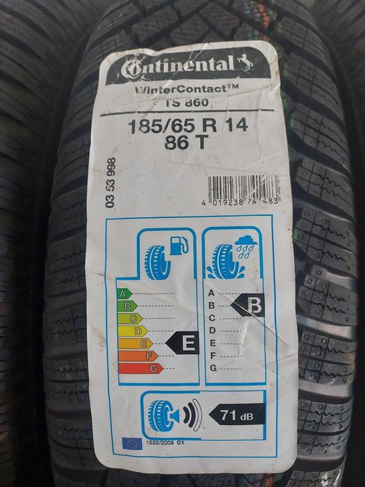 185/65/14 86T Continental Winter TS860 ZIMA Gwarancja 1-Rok