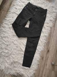 Spodnie czarne jeansy skinny reserved denim XS