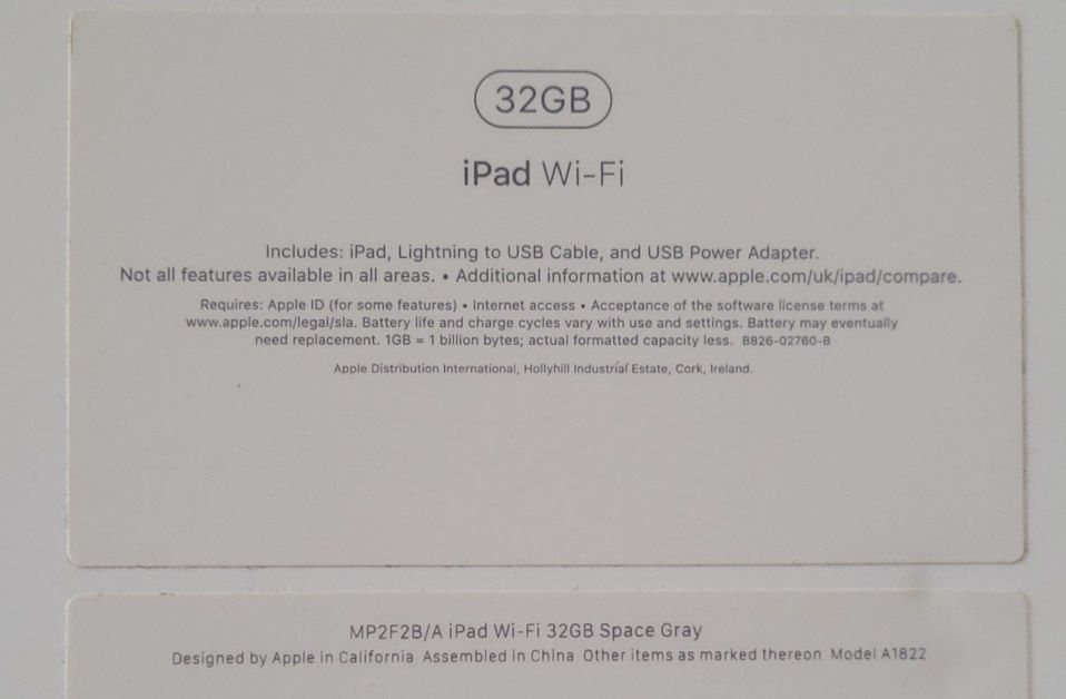 Айпад mp2f2b/a ipad wifi 32gb space gray