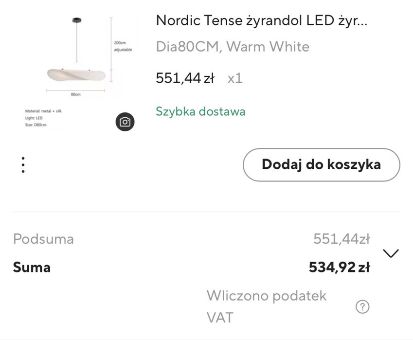 Lampa wisząca materiałowa nowoczesna japandi lniana żyrandol westwing