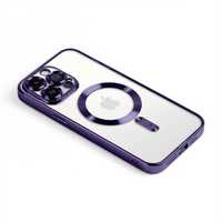 Etui Plecki do Iphone 13/14/15 Plus Pro Max Magnetyczne Ciemna Purpura