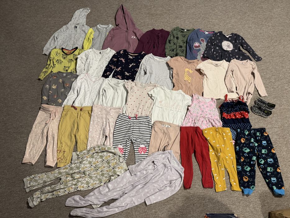 Paczka paka ubrań ubranek dziewczęcych dla dziewczynki 86