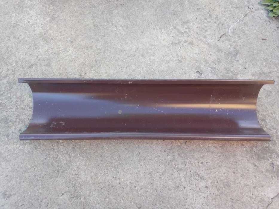 Rynna metalowa stalowa brąz długość 0.64m 64cm śr 125mm brązowa