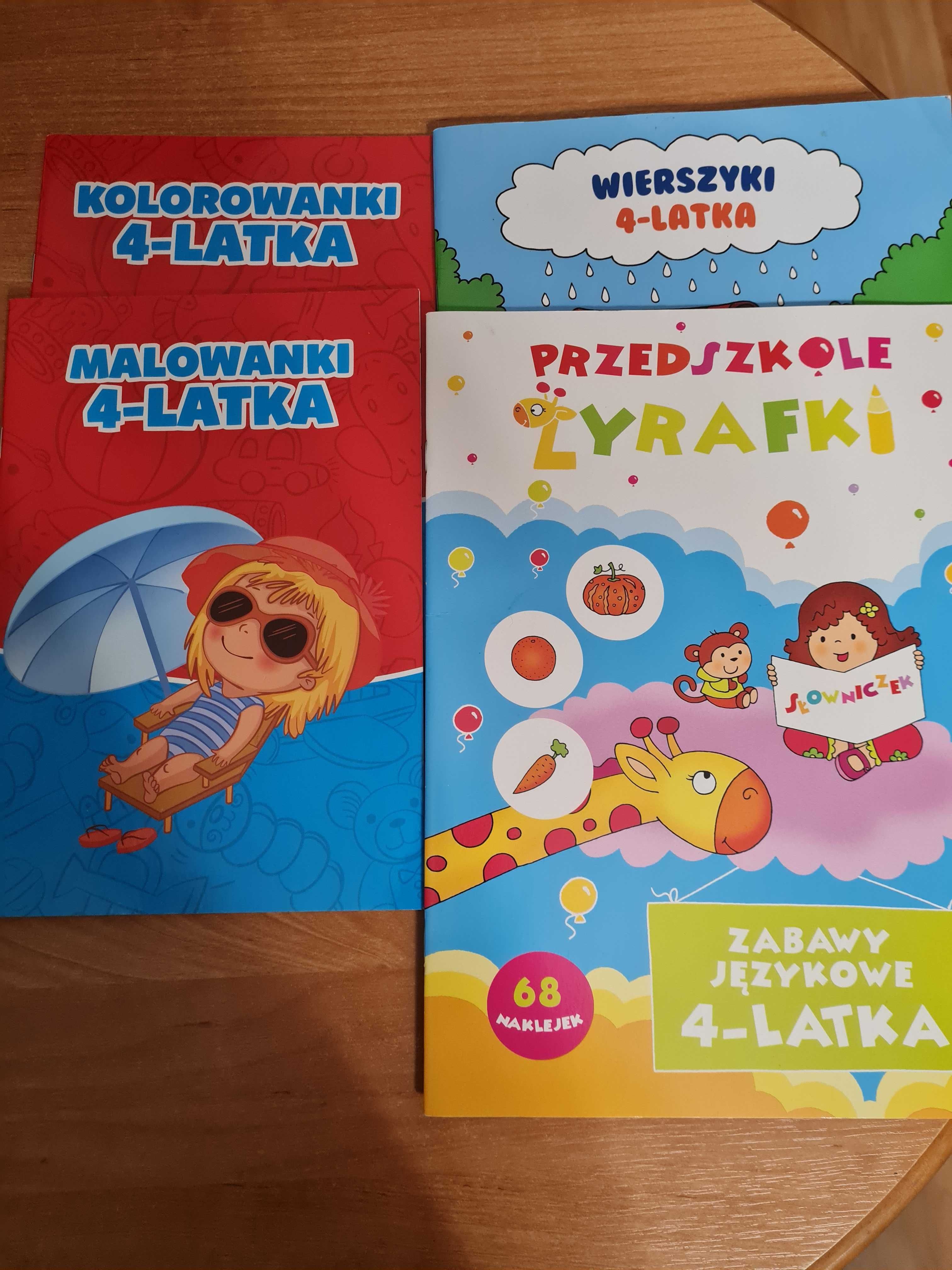 Kolorowanka i ksiazeczka z wierszami dla 4 -latka