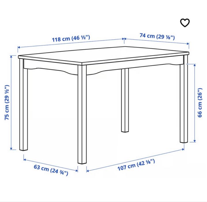 Stół z krzesłami IKEA. Stan idealny.