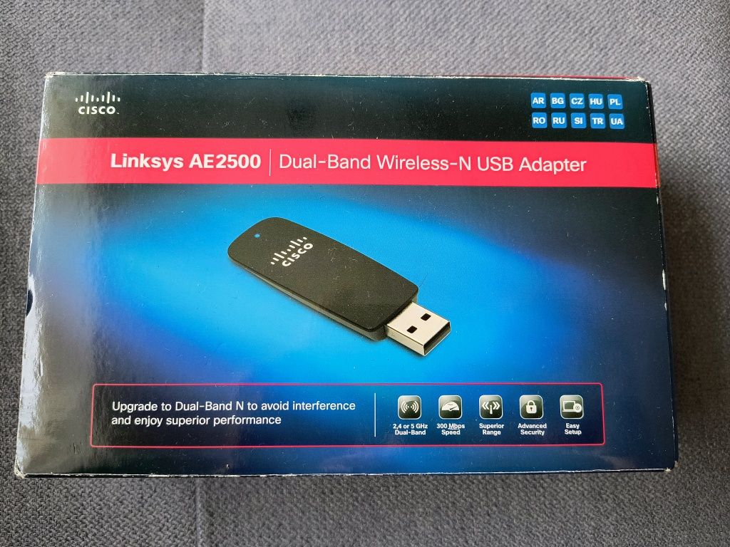 Cisco Linksys AE2500, zew. Karta sieciowa 2.4 i 5GHz