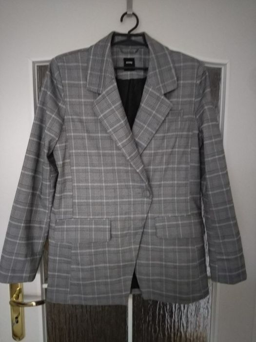 Sinsay. Marynarka w kratę damska r. L żakiet