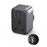Ładowarka sieciowa 30w (2xUSB/USB C/ac) / adapter Uk - Eu 13a Ugreen C
