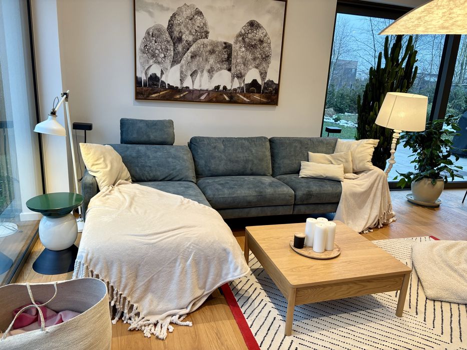 Narożnik rozkladany  szezlag i siedzisko z funkcja relaks