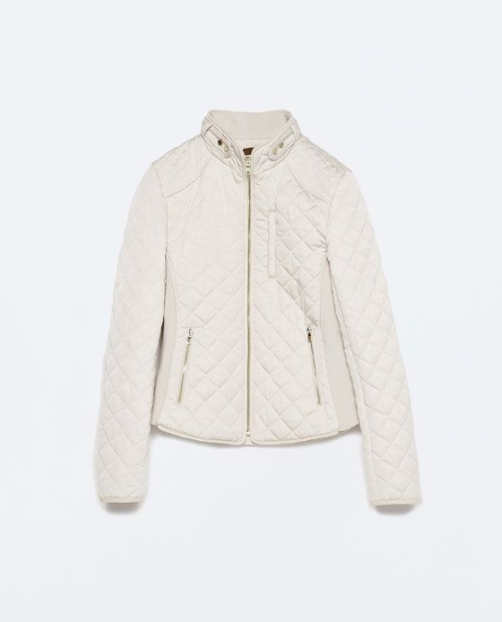 ZARA kremowa pikowana KURTKA ROZ 34/XS STAN BDB