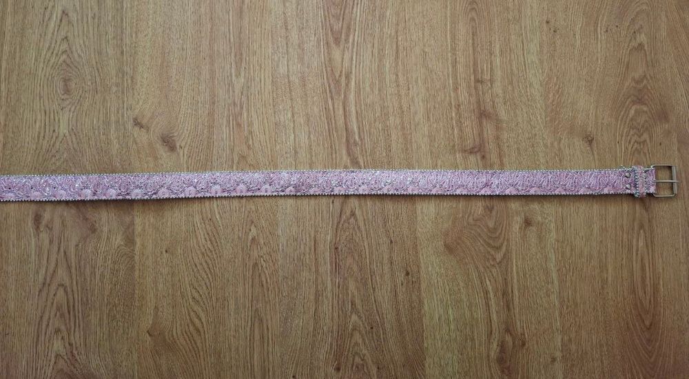 Блискучий рожевий ремінь y2k трендовий