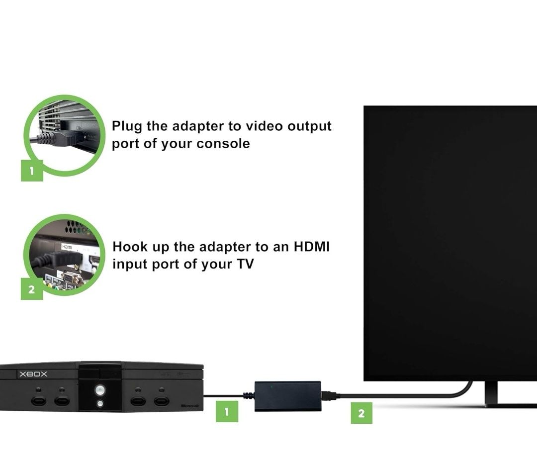 Kabel HDMI LevelHike do oryginalnej konsoli Xbox, oryginalny adapter X