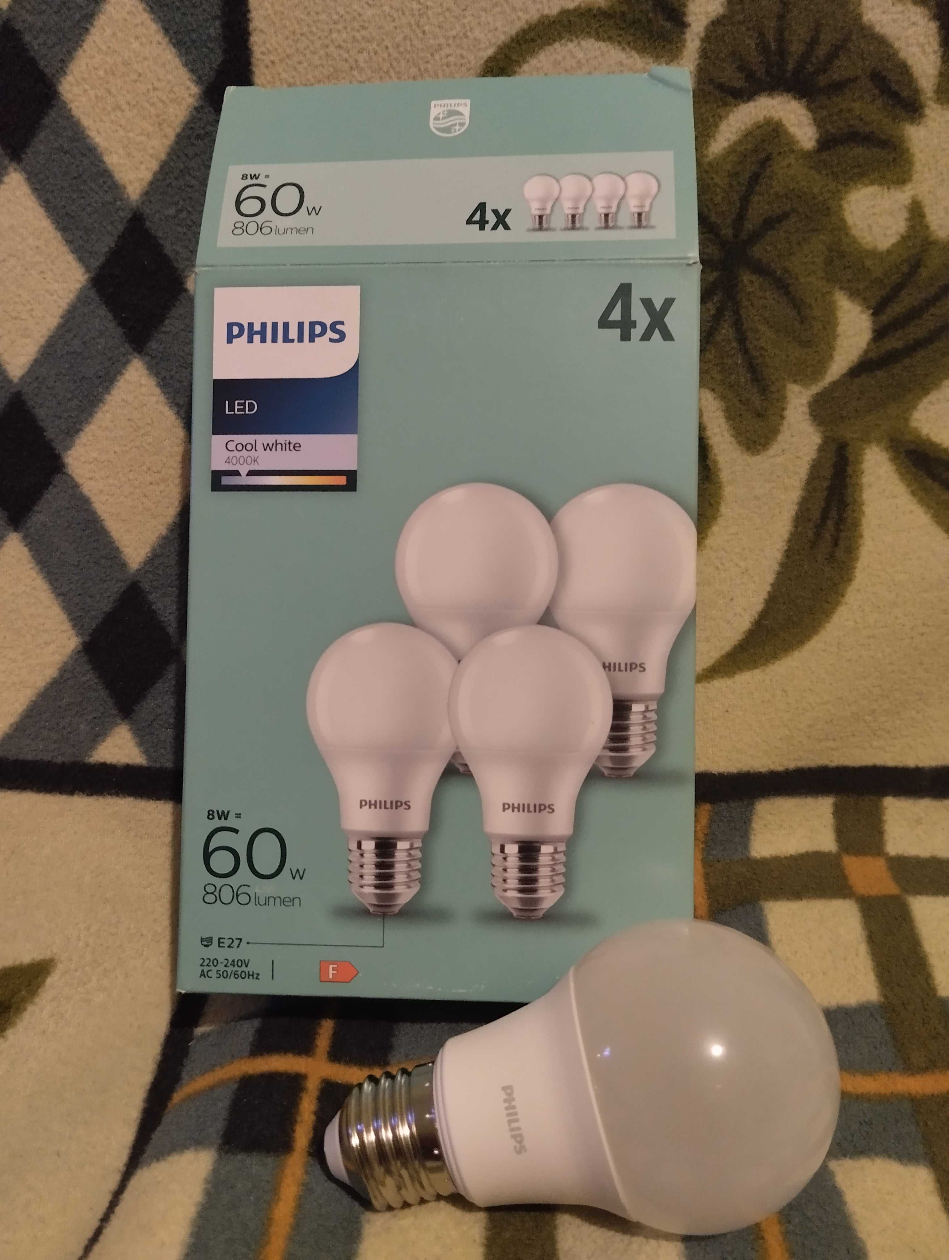 Лампа світодіодна Philips 60w, цоколь Е27
