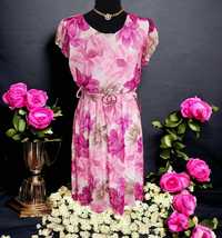 Sukienka letnia w różowe kwiatki