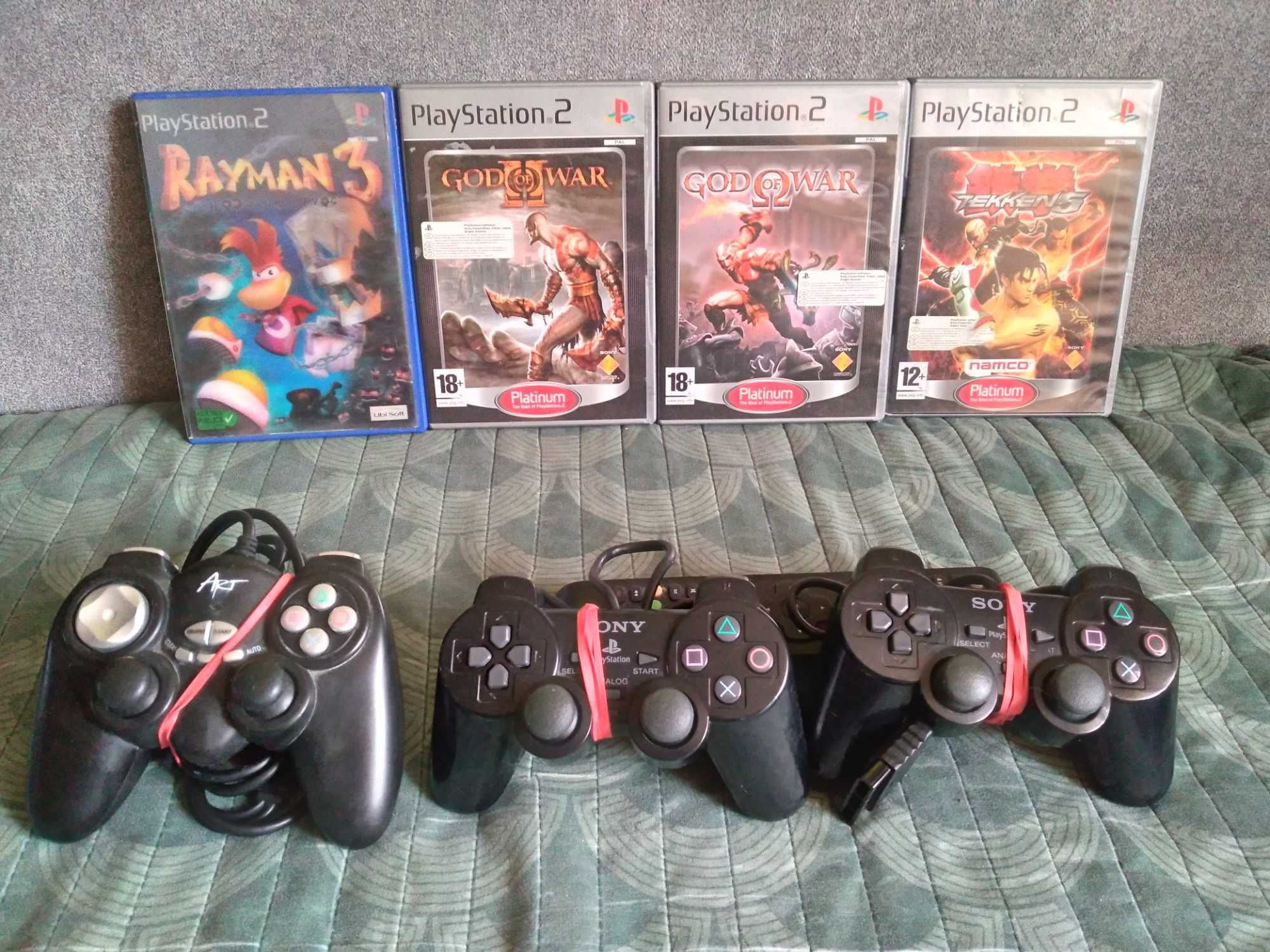 Playstation 2 ps2 pady gry - zestaw