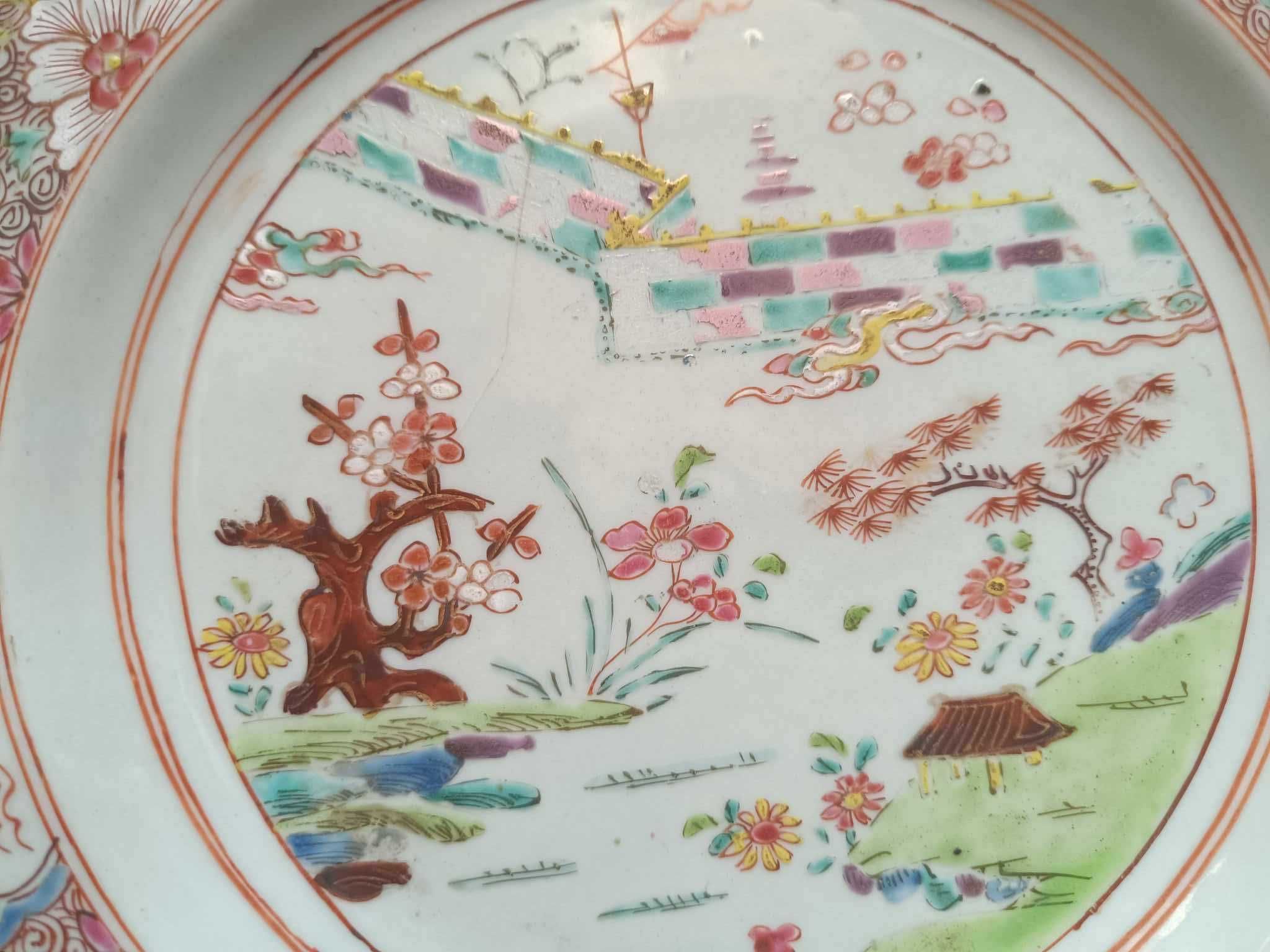 Stary  talerz Piękny  Antyk Oryginalny - Qianlong 乾隆  - Chiny